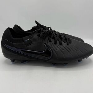 NIKE TIEMPO LEGEND 10 PRO FG MENS SOCCER CLEATS SIZE 10 BLACK/BLUE  DV4333-040